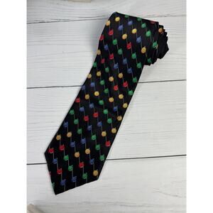 Holidays Men's Ties Necktie Christmas Lights 4" W x 58" L 100% Silk EUC‎